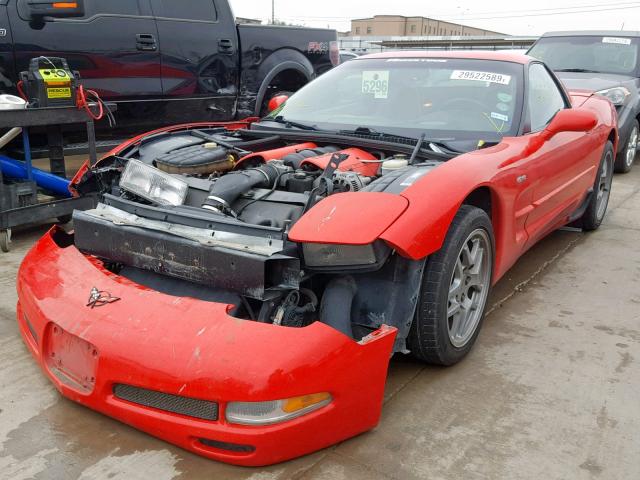 1G1YY12S625117354 - 2002 CHEVROLET CORVETTE Z RED photo 2