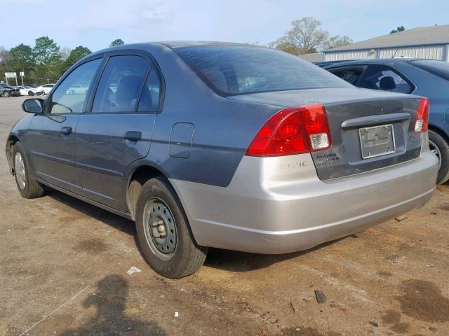 2HGES16385H626312 - 2005 HONDA CIVIC DX V GRAY photo 3