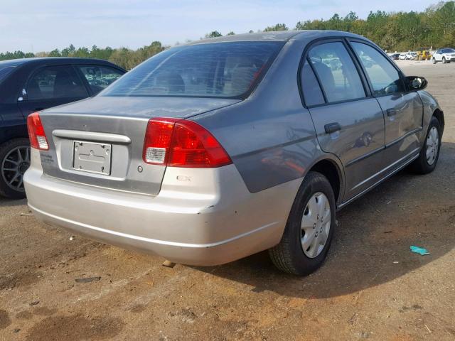 2HGES16385H626312 - 2005 HONDA CIVIC DX V GRAY photo 4