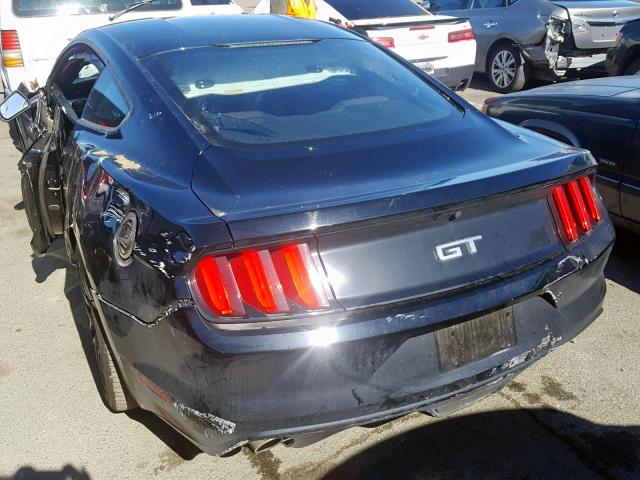 1FA6P8CF8H5266990 - 2017 FORD MUSTANG GT BLACK photo 3