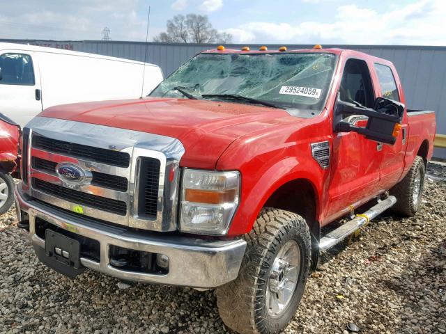 1FTWW31Y18EE23330 - 2008 FORD F350 SRW S RED photo 2