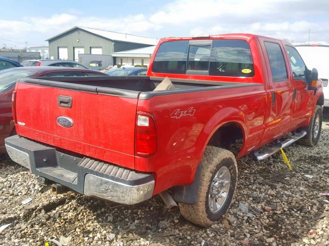 1FTWW31Y18EE23330 - 2008 FORD F350 SRW S RED photo 4