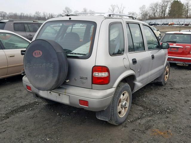 KNDJA723X15075410 - 2001 KIA SPORTAGE SILVER photo 4