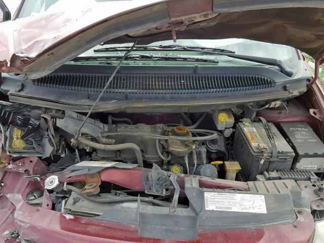 1C4GJ25312B608174 - 2002 CHRYSLER VOYAGER MAROON photo 7