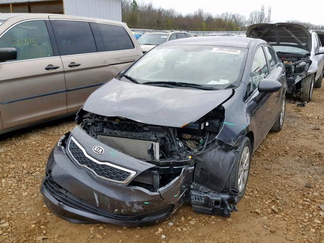 KNADN4A33D6100158 - 2013 KIA RIO EX BLUE photo 2