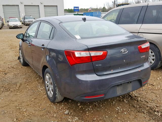 KNADN4A33D6100158 - 2013 KIA RIO EX BLUE photo 3