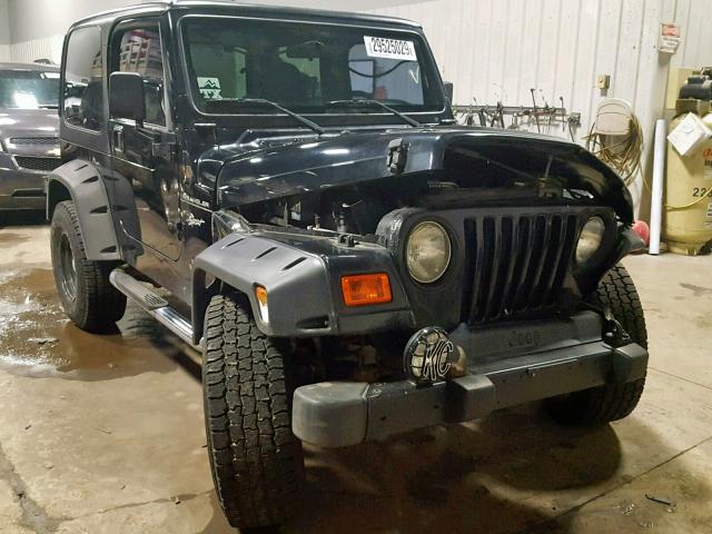 1J4FA49S22P730712 - 2002 JEEP WRANGLER / BLACK photo 1