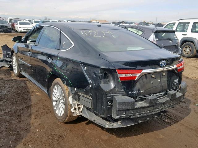 4T1BD1EB7EU030816 - 2014 TOYOTA AVALON HYB BLUE photo 3