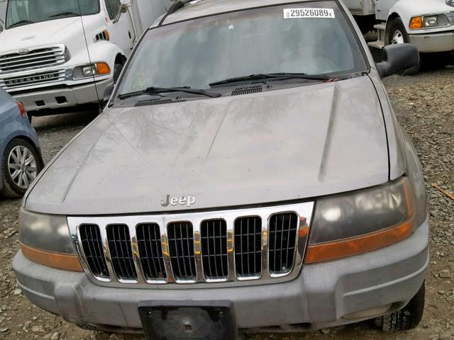 1J4G248N8YC414258 - 2000 JEEP GRAND CHER SILVER photo 9