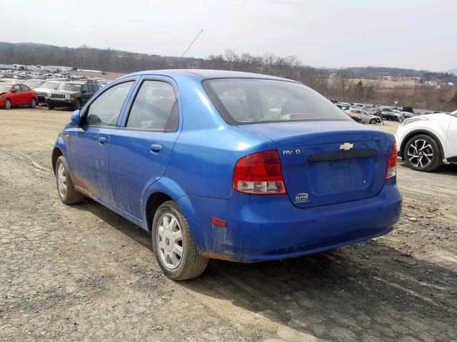 KL1TJ52674B180099 - 2004 CHEVROLET AVEO LS BLUE photo 3