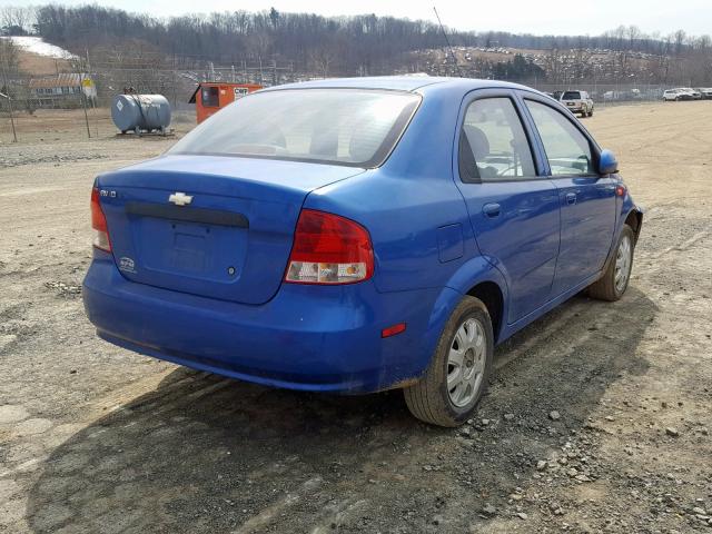 KL1TJ52674B180099 - 2004 CHEVROLET AVEO LS BLUE photo 4