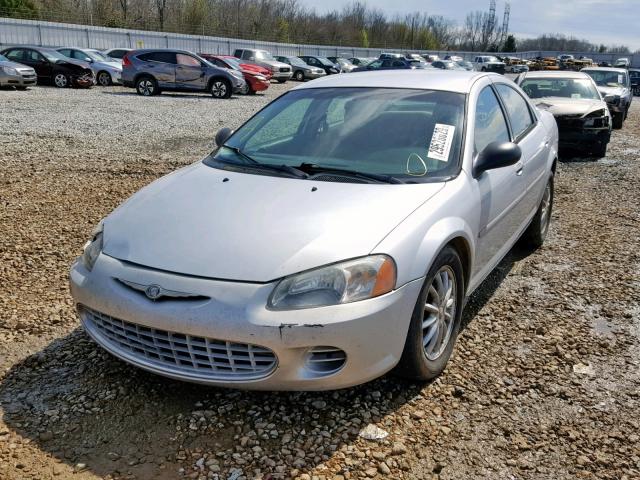 1C3EL46R22N296644 - 2002 CHRYSLER SEBRING LX SILVER photo 2