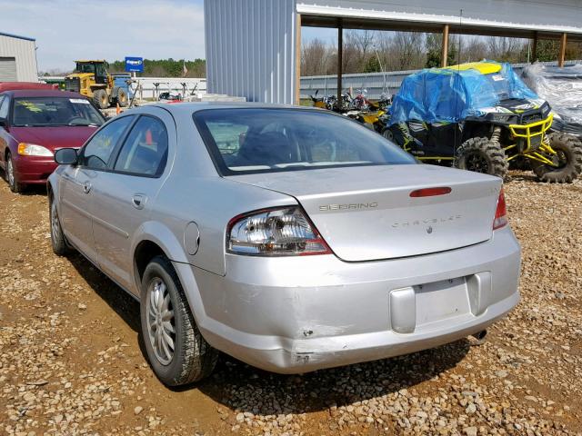 1C3EL46R22N296644 - 2002 CHRYSLER SEBRING LX SILVER photo 3