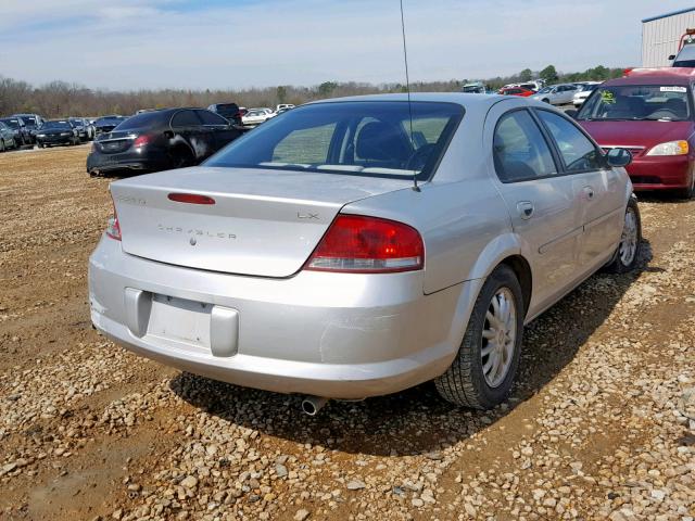 1C3EL46R22N296644 - 2002 CHRYSLER SEBRING LX SILVER photo 4