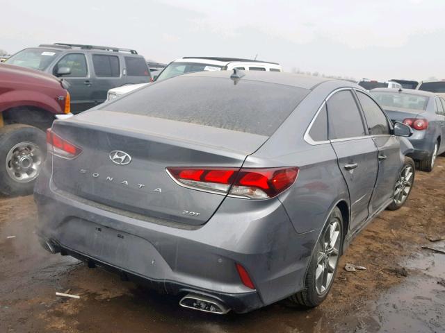 5NPE34AB3JH689167 - 2018 HYUNDAI SONATA SPO GRAY photo 4