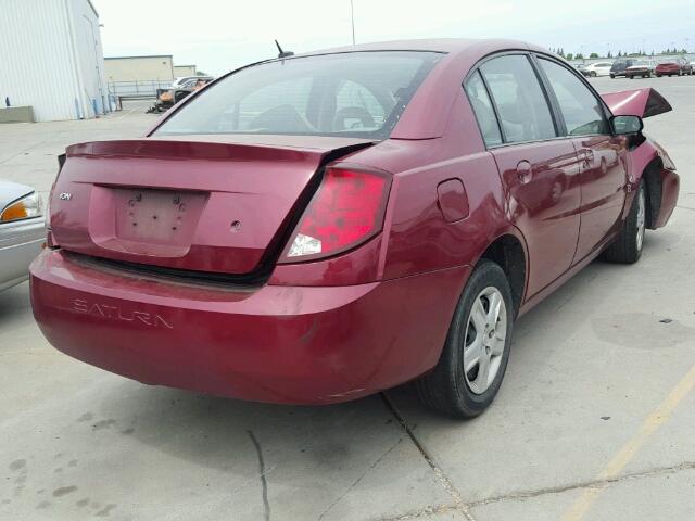 1G8AJ55F26Z104838 - 2006 SATURN ION LEVEL RED photo 4