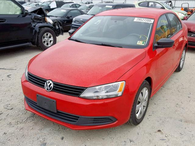 3VW2K7AJ5DM361288 - 2013 VOLKSWAGEN JETTA BASE RED photo 2