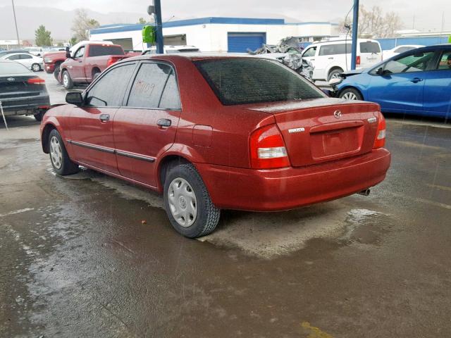 JM1BJ222910437383 - 2001 MAZDA PROTEGE DX MAROON photo 3