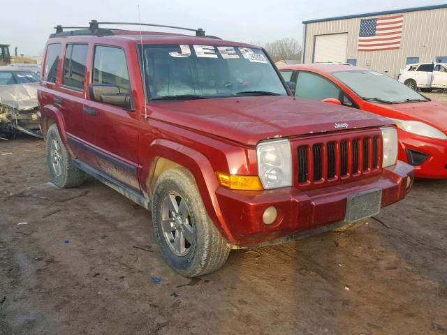 1J8HG48K16C272410 - 2006 JEEP COMMANDER RED photo 1