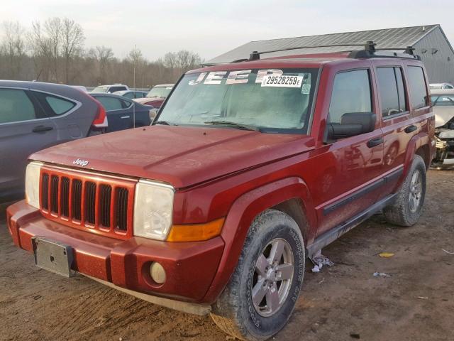 1J8HG48K16C272410 - 2006 JEEP COMMANDER RED photo 2