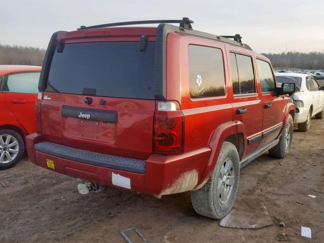 1J8HG48K16C272410 - 2006 JEEP COMMANDER RED photo 4