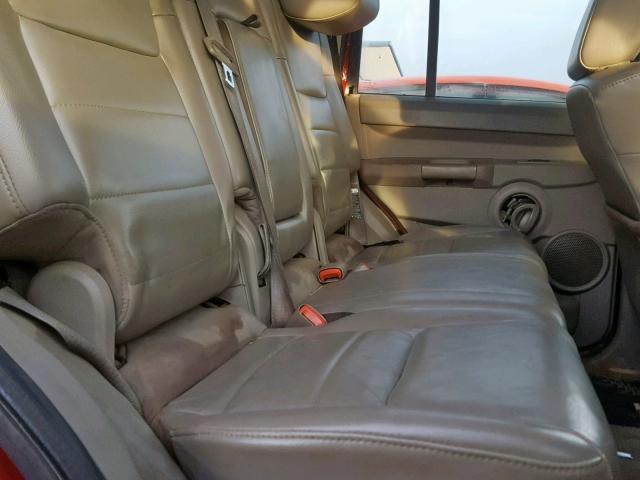 1J8HG48K16C272410 - 2006 JEEP COMMANDER RED photo 6