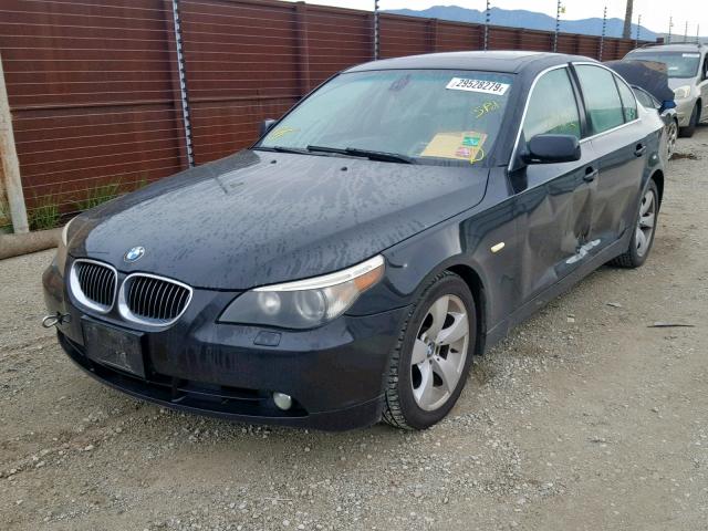 WBANE53556CK89263 - 2006 BMW 525 I BLACK photo 2