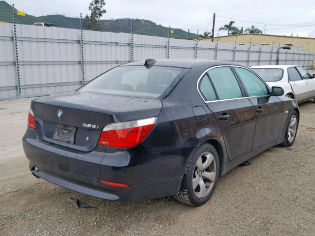 WBANE53556CK89263 - 2006 BMW 525 I BLACK photo 4