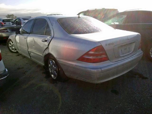 WDBNG70J21A184015 - 2001 MERCEDES-BENZ S 430 SILVER photo 3