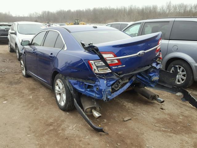 1FAHP2E87DG144317 - 2013 FORD TAURUS SEL BLUE photo 3