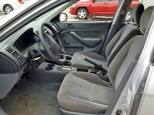 2HGES161X3H504532 - 2003 HONDA CIVIC DX GRAY photo 5