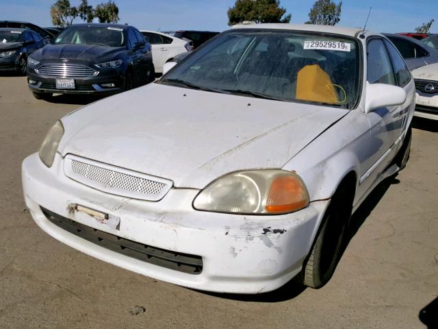 1HGEJ6128VL022664 - 1997 HONDA CIVIC DX WHITE photo 2