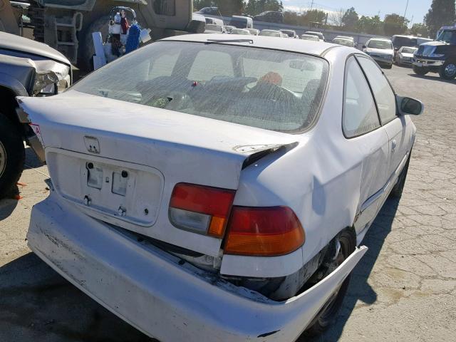 1HGEJ6128VL022664 - 1997 HONDA CIVIC DX WHITE photo 4