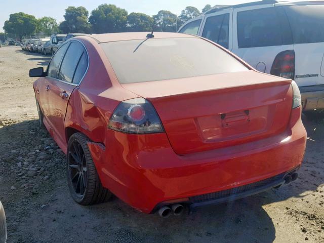 6G2EC57YX9L183478 - 2009 PONTIAC G8 GT RED photo 3