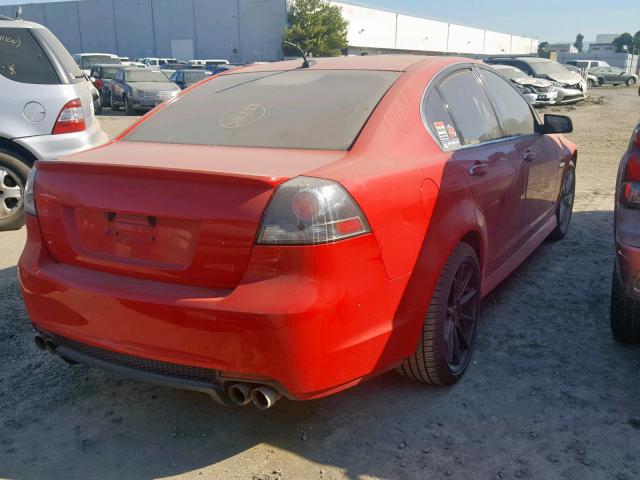 6G2EC57YX9L183478 - 2009 PONTIAC G8 GT RED photo 4