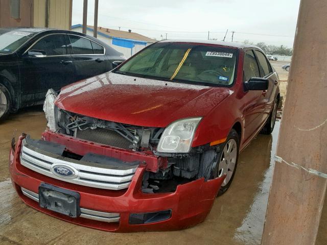 3FAHP06Z28R212078 - 2008 FORD FUSION S RED photo 2