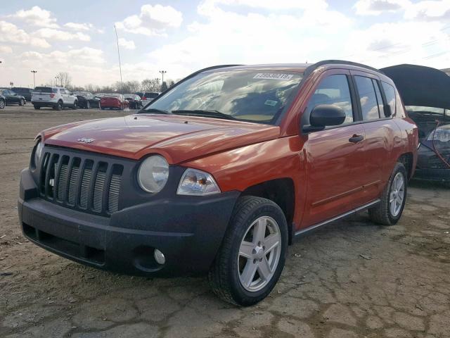 1J8FT47W78D676848 - 2008 JEEP COMPASS SP ORANGE photo 2