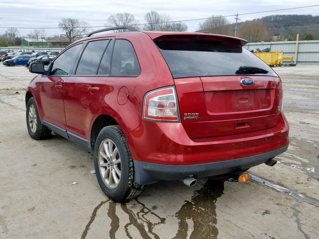 2FMDK48CX9BB01653 - 2009 FORD EDGE SEL RED photo 3