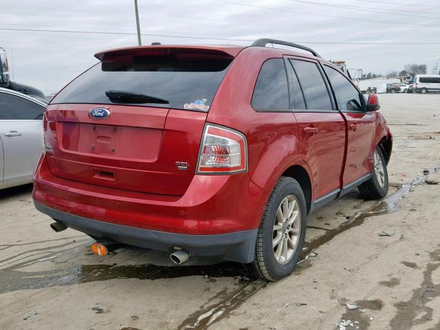 2FMDK48CX9BB01653 - 2009 FORD EDGE SEL RED photo 4