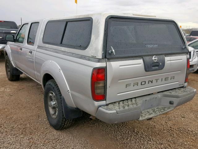 1N6ED29X84C443925 - 2004 NISSAN FRONTIER C GRAY photo 3