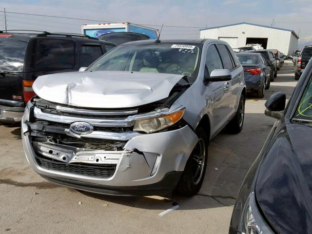 2FMDK3JC4DBA58991 - 2013 FORD EDGE SEL SILVER photo 2