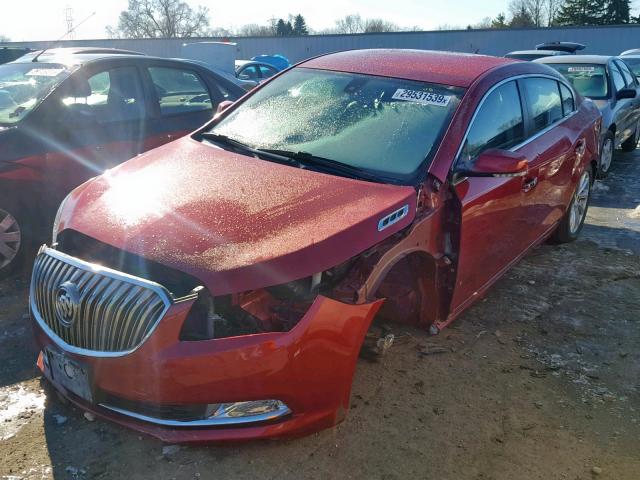 1G4GB5G3XEF281441 - 2014 BUICK LACROSSE RED photo 2