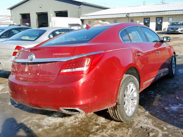 1G4GB5G3XEF281441 - 2014 BUICK LACROSSE RED photo 4