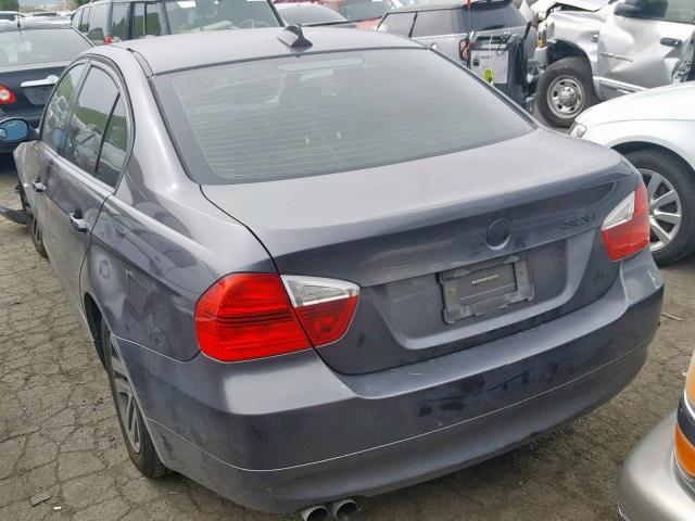 WBAVC53557FZ70920 - 2007 BMW 328 I SULE GRAY photo 3