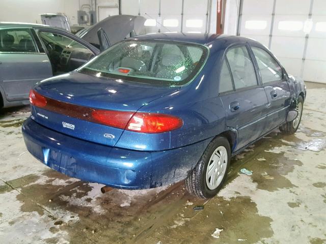 1FAFP13P4XW201692 - 1999 FORD ESCORT SE BLUE photo 4