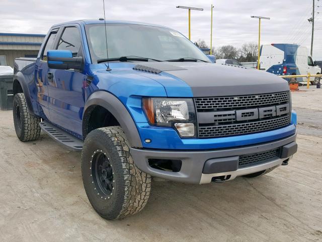 1FTEX1E67AFD94535 - 2010 FORD RAPTOR BLUE photo 1