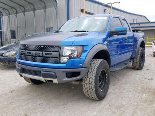 1FTEX1E67AFD94535 - 2010 FORD RAPTOR BLUE photo 2