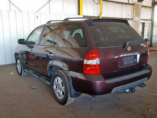 2HNYD18851H528132 - 2001 ACURA MDX TOURIN PURPLE photo 3