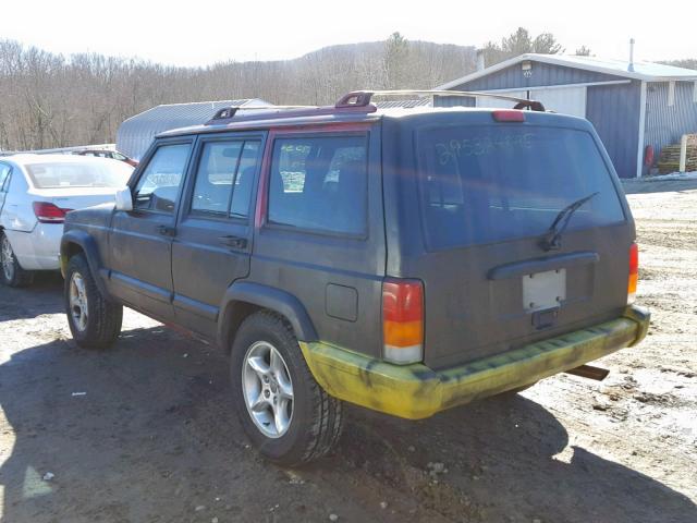 1J4FF48SX1L612805 - 2001 JEEP CHEROKEE S BLACK photo 3