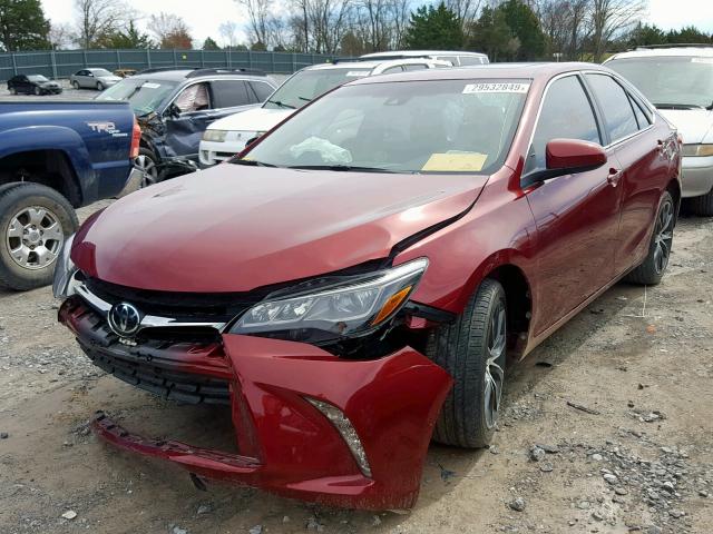 4T1BK1FK1GU571027 - 2016 TOYOTA CAMRY XSE RED photo 2